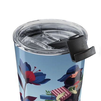 🎁🌺 The Winter Shopping Stroll Tumbler – Art Deco Holiday Charm