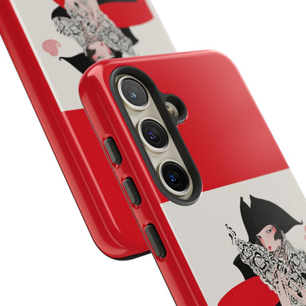 Crimson Masquerade Phone Case – Dramatic Grace & Bold Elegance