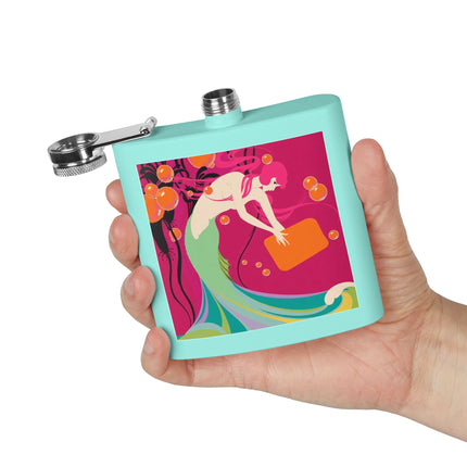 Mermaid Dive Flask – Vibrant Waves & Playful Charm