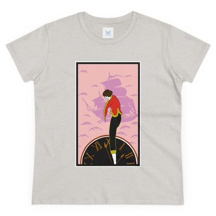 Woman Waiting for her Beloved at 1:59 by Kobayashi Kaichi Women's Midweight Cotton Tee