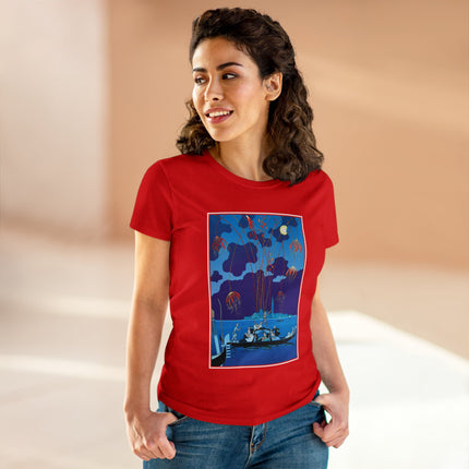 Fireworks in Venice by George Barbier Women's Midweight Cotton Tee