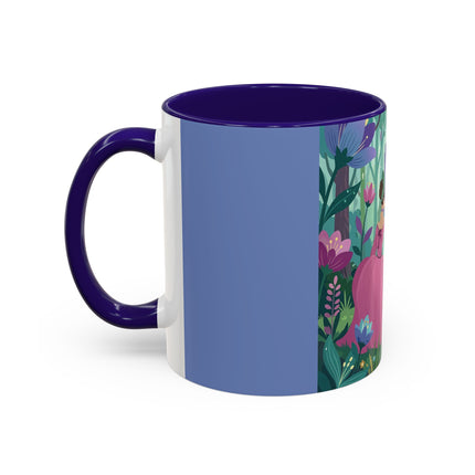 The Lady Of The Enchanted Mirror Colorful Mugs – Art Deco Botanical Elegance