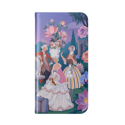 🌸🐶 The Grand Garden Dressing Flip Case – Art Deco Floral Elegance