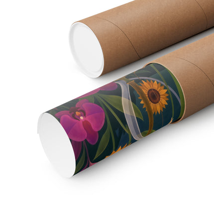 🌙🪷 The Lady Of The Midnight Lotus Garden Matte Vertical Poster – Art Deco Nocturne