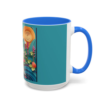 Elegant Egret Oasis Colorful Mugs (11oz, 15oz)