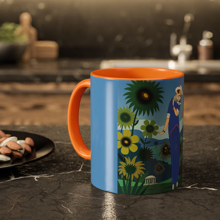 The Secret Language Of Flowers Colorful Mugs – Art Deco Botanical Elegance