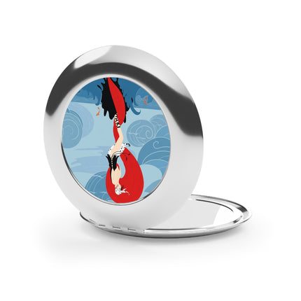 Siren of the Waves Compact Mirror – Dramatic Sea Power & Bold Elegance