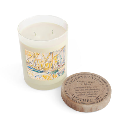 Saint-Tropez by Paul Signac Scented Candle - Full Glass, 11oz - The White Tea & Fig, The Lavender & Sage, and The Ocean Mist & Moss