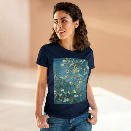 Almond Blossom by Vincent van Gogh Women's Midweight Cotton Tee