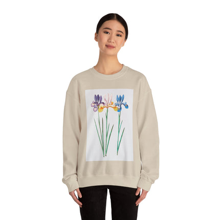 Blue Iris by Anselmus Boëtius de Boodt Heavy Blend™ Crewneck Sweatshirt