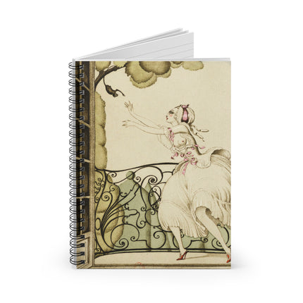Sur talons rouges (On Red Heels) pl 02 by Gerda Wegener Spiral Notebook - Ruled Line