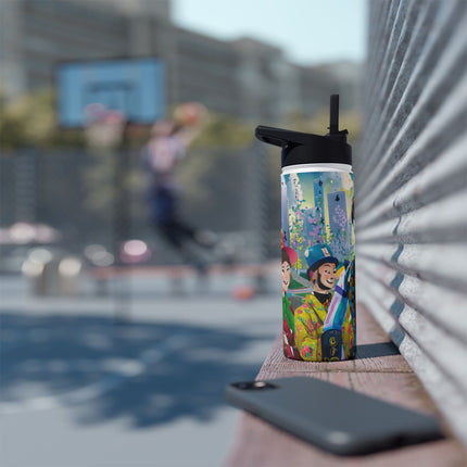 Cyber Punk Robots Stainless Steel Water Bottle