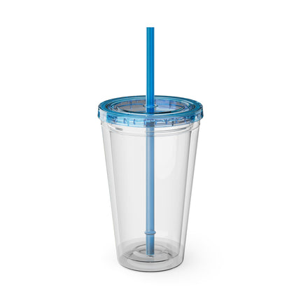 Giraffe Lookout Sunsplash Tumbler with Straw, 16oz