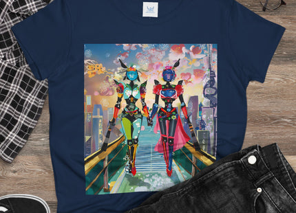 Cyber Punk Robot Models Cotton Tee