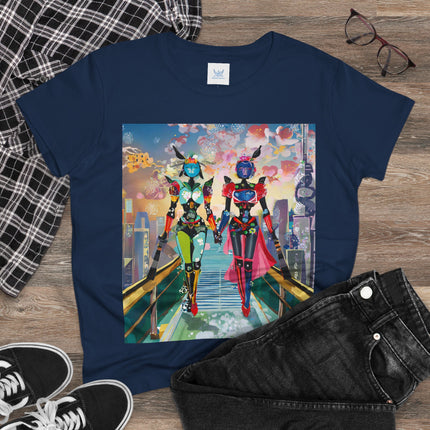Cyber Punk Robot Models Cotton Tee