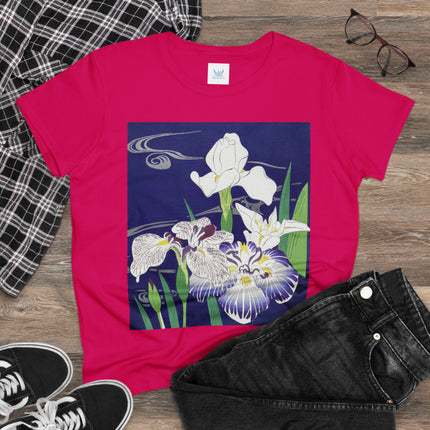 Irises by Kogyo Tsukioka Women's Midweight Cotton Tee