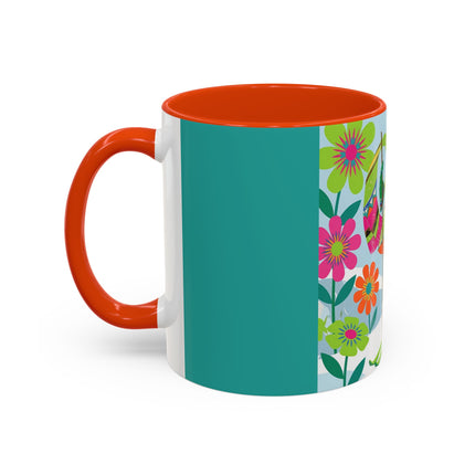🎿🌸 The Winter Flower Adventurer Colorful Mug – Colorful Ski Fantasy