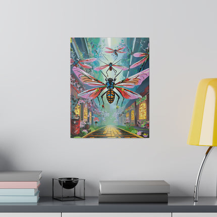 Neon Swarm Matte Canvas, Stretched, 0.75"