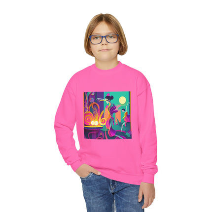 Dance of the Skeleton Ballerinas Youth Crewneck Sweatshirt