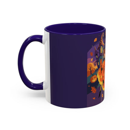 🐈‍⬛🎃 The Black Cat Witch Of Pumpkin Manor Colorful Mug – Whimsical Halloween Charm
