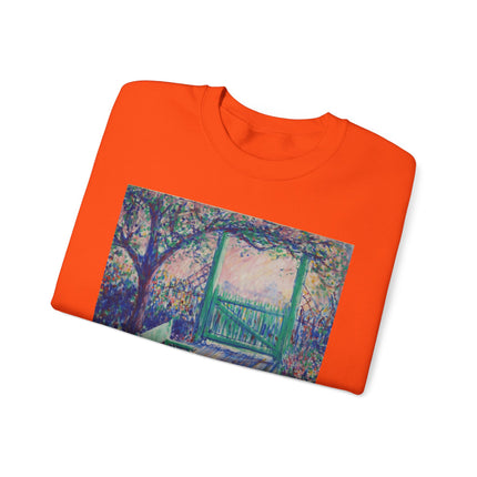 The Artist’s Garden (The Green Chair) by Theodore Earl Butler Heavy Blend™ Crewneck Sweatshirt