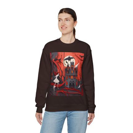 Halloween Night Scene Unisex Heavy Blend™ Crewneck Sweatshirt