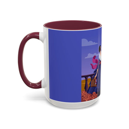 The Dawn Serenade Colorful Mug (11oz, 15oz) – Rooster Beauty, Morning Charm & Art Deco Elegance