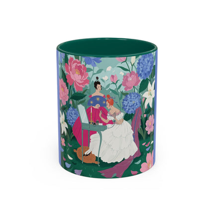 The Ladies Of The Blossoming Vanity Colorful Mugs – Art Deco Floral Elegance