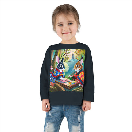 Fairy Animals Writing Wishes Toddler Long Sleeve Tee