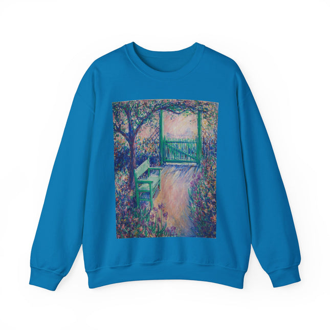 The Artist’s Garden (The Green Chair) by Theodore Earl Butler Heavy Blend™ Crewneck Sweatshirt
