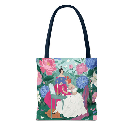🌸🕯️ The Ladies Of The Enchanted Garden Vanity Tote Bag – Art Deco Floral Elegance