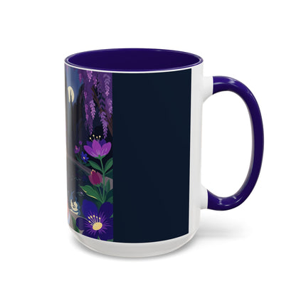 The Moonlit Garden Serenade Colorful Mugs – Art Deco Musical Elegance