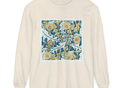 Art Nouveau Dandelion Flower Garment-dyed Long Sleeve T-Shirt