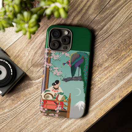 Peacock Garden Phone Case – Japanese Elegance & Timeless Beauty