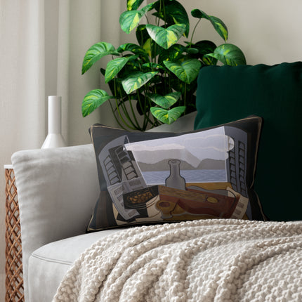 Open Window by Juan Gris Spun Polyester Lumbar Pillow