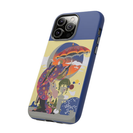 Parasol Sunset Geisha Phone Case – Elegant Twilight Grace