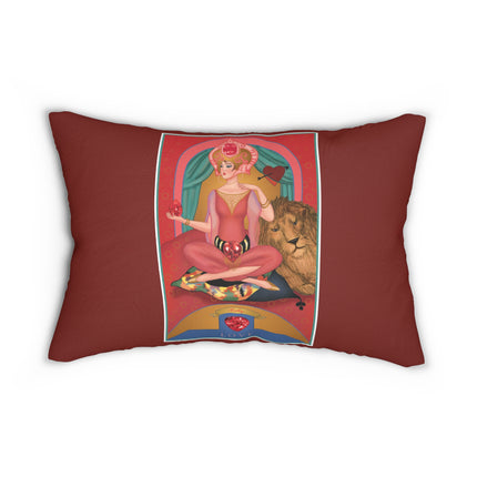July & Ruby (from the Gem Series) by Sofia Chiostri Spun Polyester Lumbar Pillow