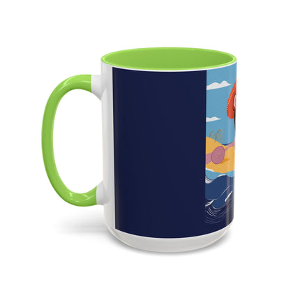 Beachside Promenade Colorful Mugs – Chic Summer Stroll & Coastal Glamour