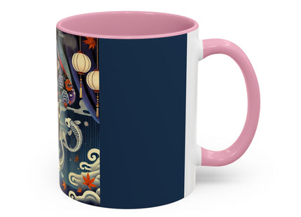 Skeleton Kabuki Performer Colorful Mugs (11oz, 15oz)