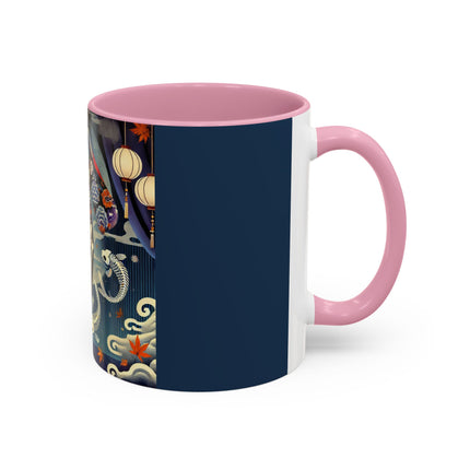 Skeleton Kabuki Performer Colorful Mugs (11oz, 15oz)