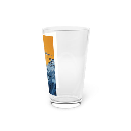 Falcon Mistress Pint Glass – Art Deco Majesty & Mythic Freedom