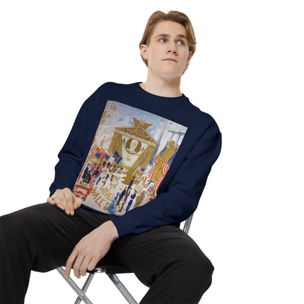 The Cathedrals of Wall Street Unisex Garment-Dyed Sweatshirt
