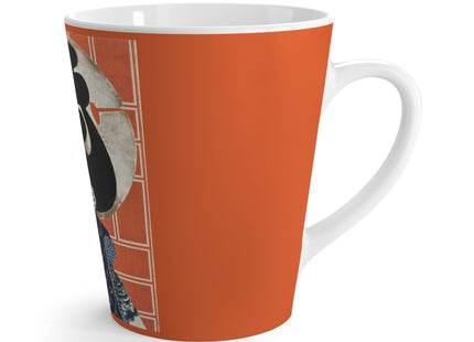 The Actor Bandō Hikosaburō V and the Mo troupe by Tsukioka Yoshitoshi Latte Mug