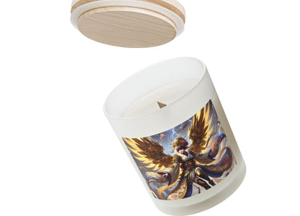 Valkyrie Descending Through Storm Frosted Glass Candle, 11oz