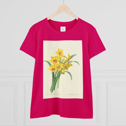 Choix des plus belles fleurs, Plate 052 by Pierre Joseph Redouté  Women's Midweight Cotton Tee