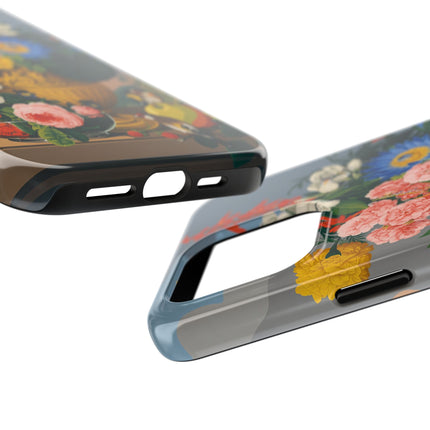 🌺🐦 The Garden Of Golden Birds Phone Case – Art Deco Floral Elegance