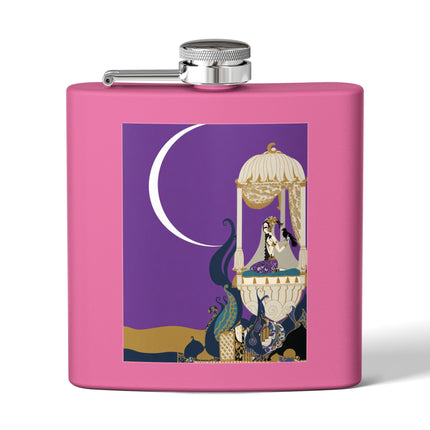 Moonlit Reverie Pavilion Flask – Art Deco Elegance & Mystical Serenity