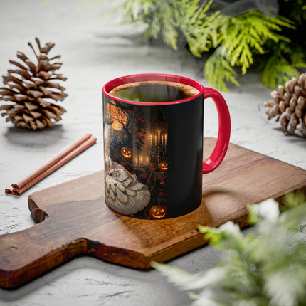 🌙🎃 The Moonlit Pumpkin Parlor Colorful Mug – Elegant Halloween Charm