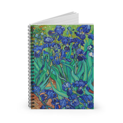 Irises by Vincent Van Gogh Spiral Notebook - Ruled Line