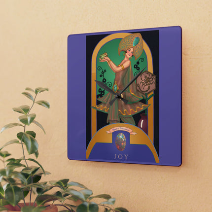 October & Opal, Tourmaline Zodiac Acrylic Wall Clock